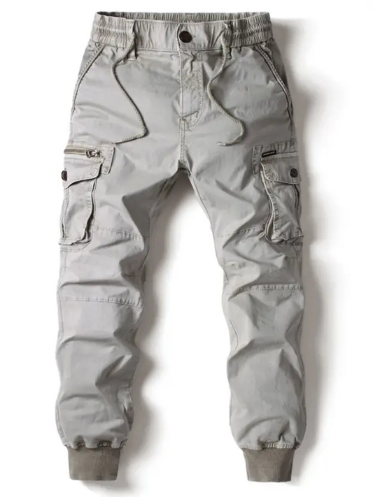 Men's casual solid color cargo pants kakaclo