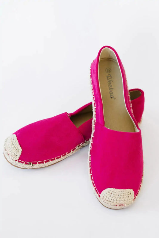 Casual Fuchsia Espadrille Shoes Trendsetter Express