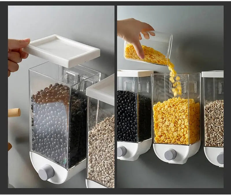 Wall-Mounted Kitchen Multi-Grain Sealed Jars Zendrop