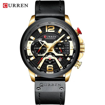 Military Leather Chronograph Wristwatch Zendrop