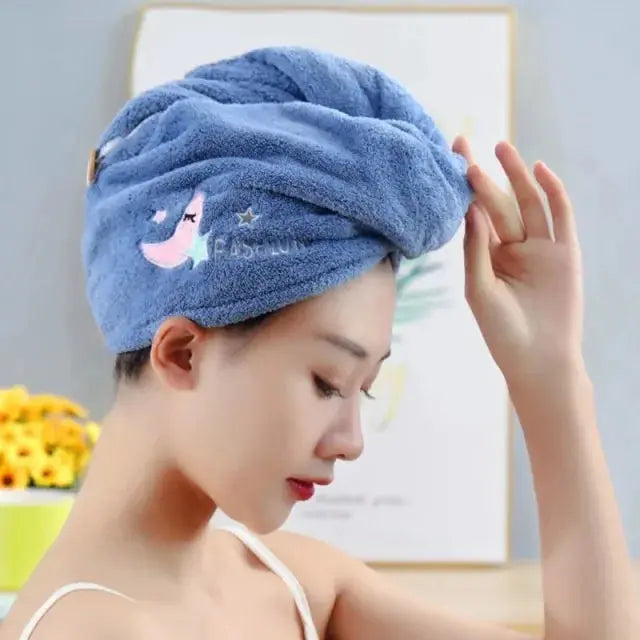 Microfiber Shower Cap Towel Zendrop