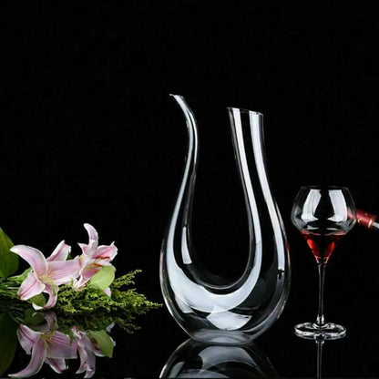 Crystal U-shaped 1500ml Wine Decanter Zendrop